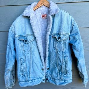 Vintage Levi’s Sherpa Lined Denim Coat